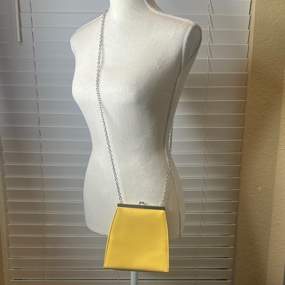 Paloma Picasso Yellow Crossbody Bag with Gold Chain